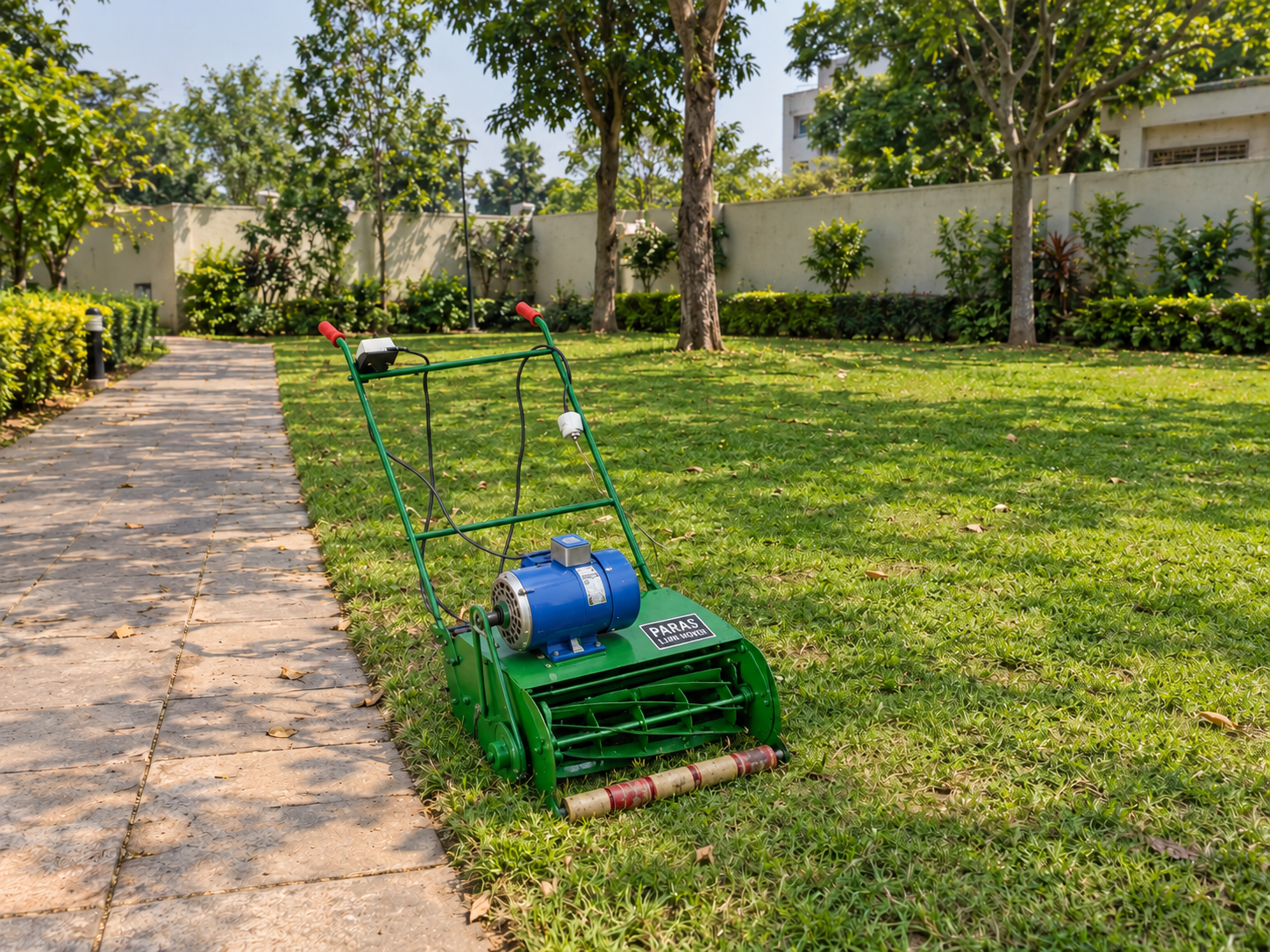 Electric grass cutting machine for parks and institutions — Paras Engg. Works