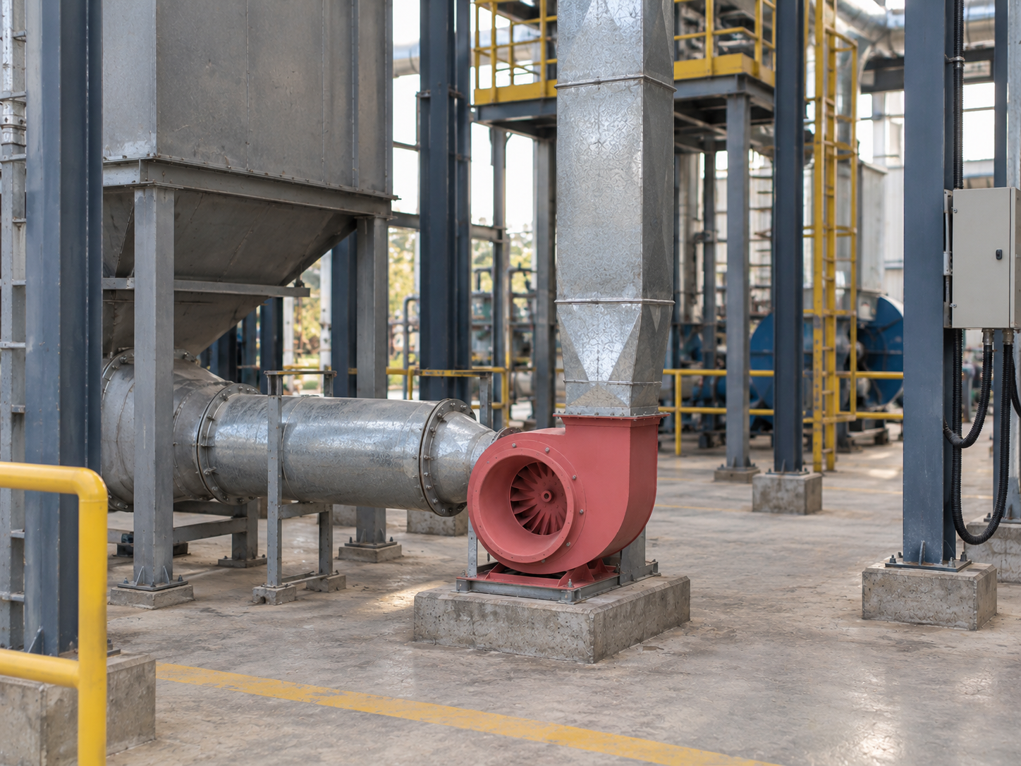 Industrial high pressure blower manufacturer Delhi — pneumatic conveying and furnace air supply, Paras Engg. Works